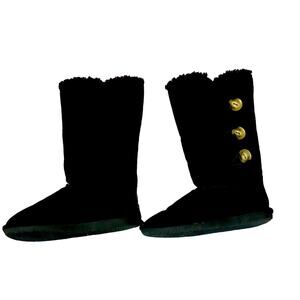Bear Paw Black Outer Suede Boot with Sheepskin Inner. 9